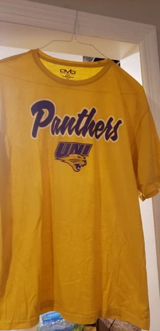 Northern Iowa UNI Panthers Shirt Adult XL Yellow Football Old Varsity Brand Cover