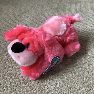 10” CalToy Cal Plush Puppy Dog Yellow Pink Colorful Stuffed Animal - Picture 1 of 7