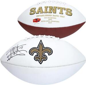 Jonathan Vilma New Orleans Saints Autographed White Panel Football