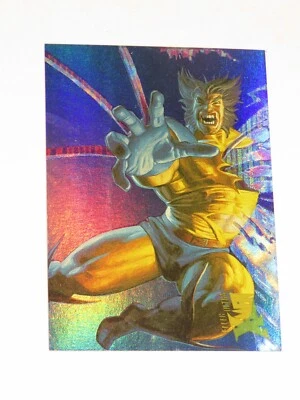 1996 FLEER ULTRA X-MEN WOLVERINE HOLOFLASH #4 INSERT CARD WOLVERINE MARVEL - Image 1 of 4