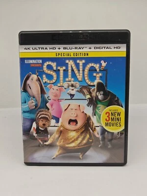 Sing (Ultra HD 4k/Blu-ray, Widescreen, 2016) Matthew McConaughey, John C. Reilly - Image 1 of 4