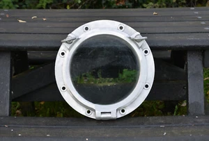 vintage porthole old aluminium ship boat porthole port hole - 43 cm round 5.1 kg - Picture 1 of 12