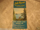 Isle Royal National Park Mich Rock Harbor Lodge Windigo Inn Pamphlet Vintage
