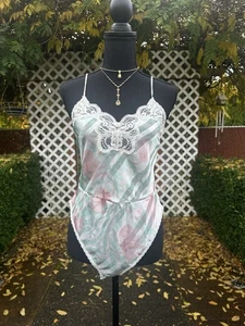 Vintage Lucy Ann II Floral Lingerie Made In USA petite 1980s - Picture 1 of 6