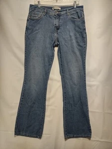 Levi's Jeans ~ 515 Red Tab - Sz 12 Long - Blue Distressed Denim Bootcut  - Vtg - Picture 1 of 10