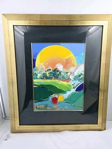 Peter Max senza frontiere IV tecnica mista firmata a mano. Scarabocchio disegnato a mano sul retro - Foto 1 di 22