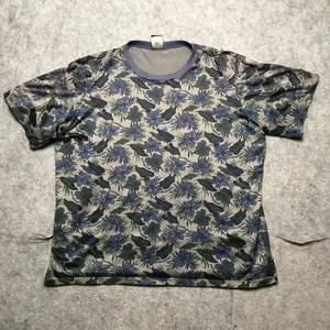 Vintage Patagonia Capilene Hemd Herren XL grau blau tropisch Blumen Made USA 90s - Bild 1 von 10