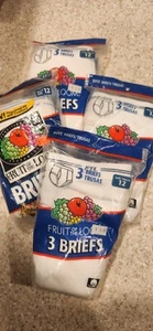 Fruit of the Loom Boy's 3 Briefs 4 Packs Underwear Size 12 waist 25-26" - Picture 1 of 8