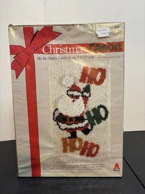 Винтажный набор крючков для защелки Caron Christmas Santa 1979 Caron - Изображение 1 из 4