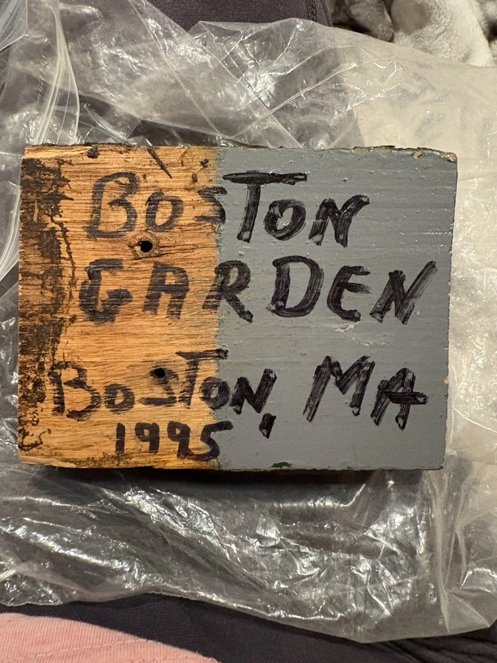Piece Of The Boston Garden Floor With Larry Birds Signature - Image 1 of 2