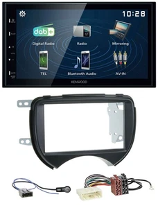 Kenwood 2DIN Bluetooth MP3 USB DAB Autoradio für Nissan Micra 10-13 schwarz - Bild 1 von 8