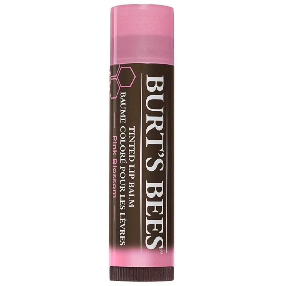 2 Pack Burt's Bees Tinted Lip Balm Pink Blossom 100% Natural 0.15 Oz Ea Sealed - Image 1 of 1