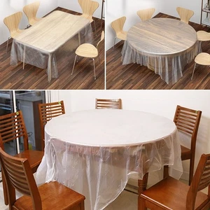 10Pcs PE Banquet Tablecloth for Picnics Outdoors Wedding Guest Reception - Picture 1 of 19