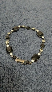 Givenchy Armband - schwarz-grau-weiße Kristalle High End Modeschmuck Designer - Bild 1 von 6