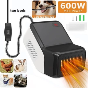 Thermostatic Outdoor Dog Cat House Heater 600W Pet House Wall Mount Warmer 6.6Ft - Picture 1 of 8
