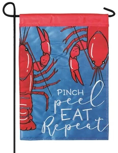 Pinch Peel Eat Double Applique Garden Flag - Bild 1 von 1