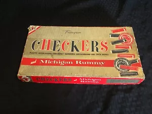 Gioco Vintage Transogram Checkers e Michigan Rummy #1209 LEGGI BENE - Foto 1 di 6