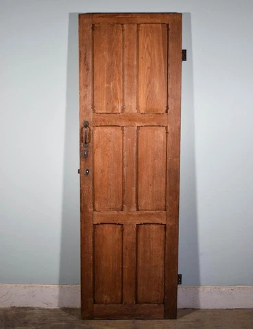 *81" X 26" French Antique Gothic Church Door in Solid Oak Wood Cover