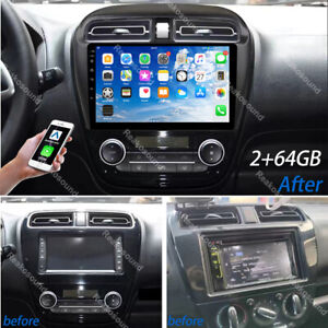 9'' 2+64G For Mitsubishi Mirage 2012-2018 CarPlay Car Stereo Radio Navi Wifi GPS