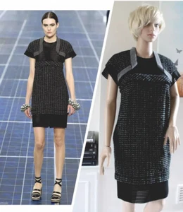CHANEL Black and Green Wool Bolero Knit Dress size 36 Spring - Picture 1 of 12