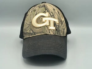 Vintage GEORGIA TECH Camouflage Snapback Hat GT Embroidered Captivating Headgear - Picture 1 of 7