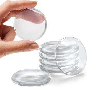 6-Piece Clear Rubber Door Knob Wall Protector Set, Self-Adhesive, Quiet Cushion - Picture 1 of 48