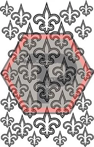 Plantilla Santa Fleur de Lis, 7x11", Cerakote y Gunkote ¡Proyectos de aerógrafo hágalo usted mismo! - Imagen 1 de 4