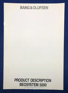 Original Bang & Olufsen Beosystem 5000 Produktbeschreibungshandbuch - Bild 1 von 1