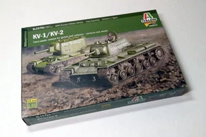 ITALERI 15763 Military Model 1/56 WWII Russian KV-1/KV-2 Scale Hobby T5763 - Picture 1 of 2