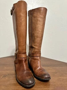 Arturo Chiang Damen hohe Leder Reit Western Stiefel braun Größe 7,5M - Bild 1 von 15