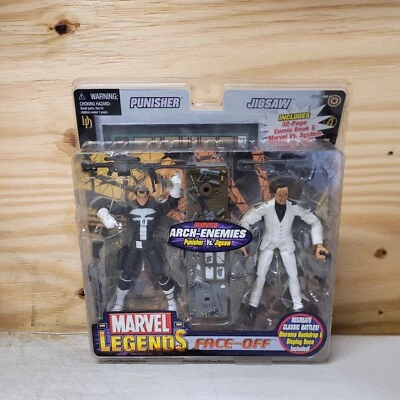 Juego de figuras de acción Marvel Legends Face-Off Punisher Vs. Jigsaw (2006) nueva variante Foto 1 de 2
