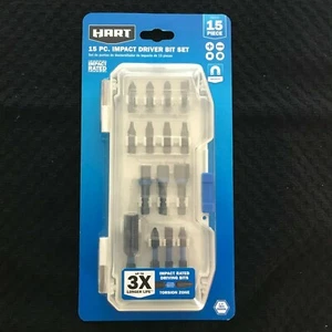 Hart 15-piece Impact Driver Bit Set with Case-NEW - Picture 1 of 3