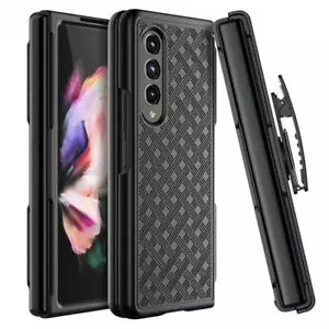 Für Samsung Galaxy Z FALTBARE 4 HÜLLE GÜRTELCLIP HOLSTER SCHWENKBARE ABDECKUNG STICKSTANDPANZERUNG