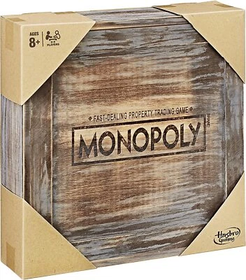 Monopoly Wood Special Edition English Version Luxurious Retro-Brettspiel Game - Bild 1 von 4