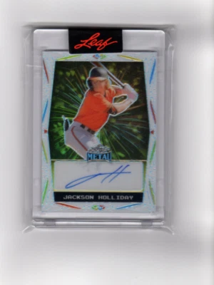 2023 Leaf eBay Exclusive Prismatic Autographs Jackson Holliday Auto 4/4 - Image 1 of 2
