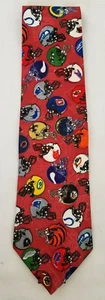 Mens Team NFL Football Helmets Superbowl Red Necktie preowned - Picture 1 of 3