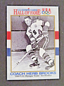 COACH HERB BROOKS - 1980 MIRACLE ON ICE OLYMPIC CARD Hockey Playing Days Photo