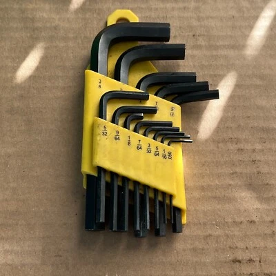 13pc SAE ALLEN LONG ARM HEX KEY WRENCH SET 1/16"-3/8" - Image 1 of 3