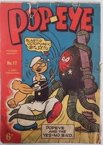FREW POPEYE # 17 Vintage Comic 1940’s Golden Age (Australian Print, 6d) - Picture 1 of 3
