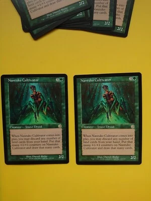 MTG Card.  Nantuko Cultivator x2  Rare Insect Druid Torment. As Pictures - Image 1 of 3
