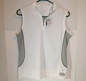 Kate Lord Performance Golf Sports Sleeveless White/Grey Woman Shirt Sz Med NWT - Picture 1 of 2