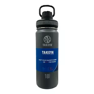 Takeya Actives beccuccio isolato 18 oz. Bottiglia d'acqua 24 ore fredda/12 ore metallo caldo - Foto 1 di 4