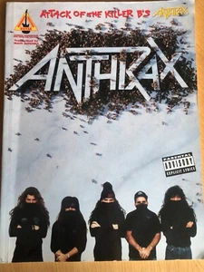 Anthrax Attack of the Killer B's Sheet Music Song Book Guitar Tab Tablature - Picture 1 of 2