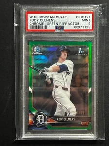Bowman Chrome Kody Clemens #BDC121 2019 refractor verde PSA 9 - Imagen 1 de 2