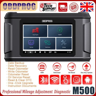 OBDPROG M500 Mileage Odometer Correction Car Diagnostic Cluster Calibration Tool - Image 1 of 4