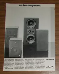 Seltene Werbung vintage WEGA DIRECT MINI-DIRECT HiFi Lautsprecher Boxen 1979 - Picture 1 of 1