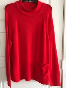Halogen Woman’s Plus Size 1X Red Mock Neck Merino Wool Blend Sweater NWT - Picture 1 of 5