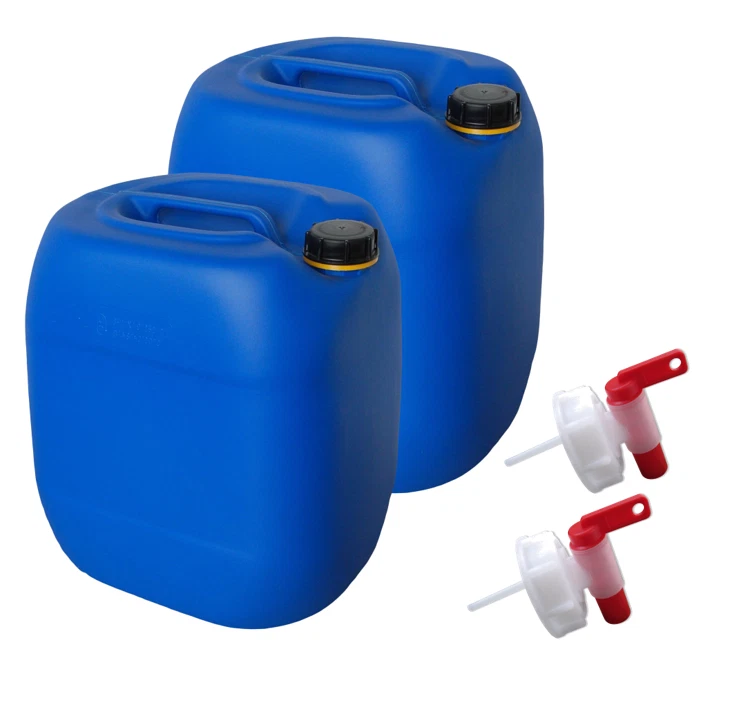 KANISTER-VERTRIEB 2 x 30 L Kanister Box Camping & Outdoor Wasserkanister + 2 x Auslaufhahn NEU.