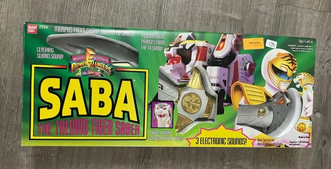Bandai Mighty Morphin Power Rangers 1994 SABA The Talking Tiger Saber Figure Cover