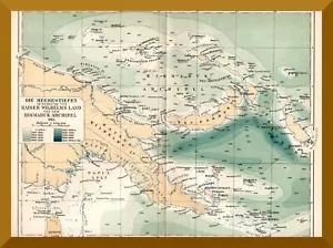 Kaiser-Wilhelms-Land/Bismarck-Archipel +Karte der Meerestiefen von 1912+ Kolonie - Bild 1 von 3